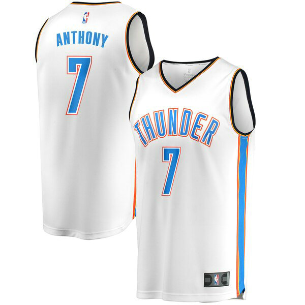 Maillot Oklahoma City Thunder Homme Carmelo Anthony 7 Association Edition Blanc
